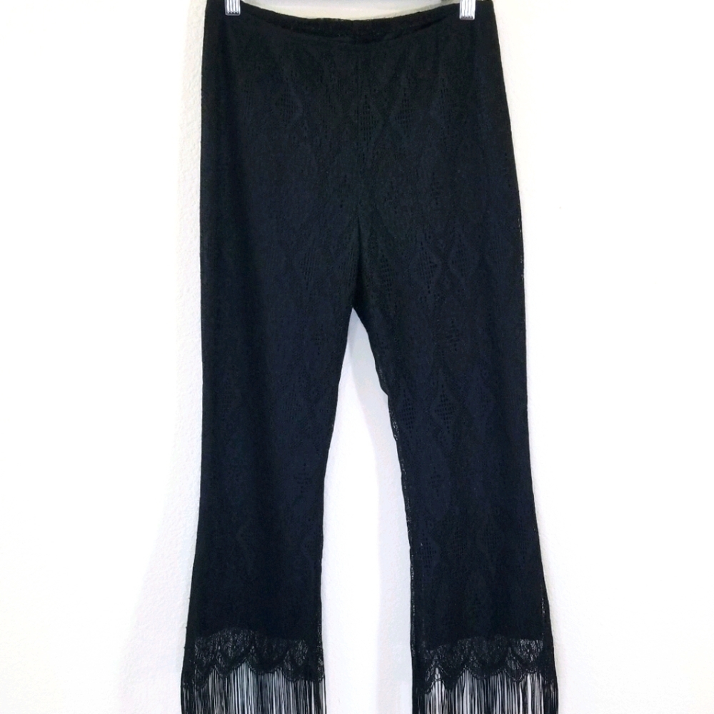 Vintage lace frindge above ankle pant